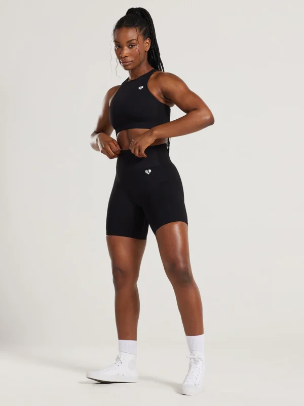 Power Seamless Black Cycling Shorts
