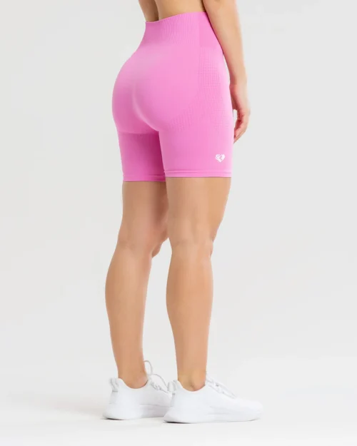 Power Seamless Pink Cycling Shorts - Image 3