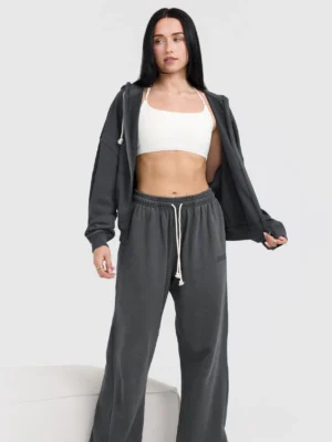 Raw lounge coal wide leg joggers