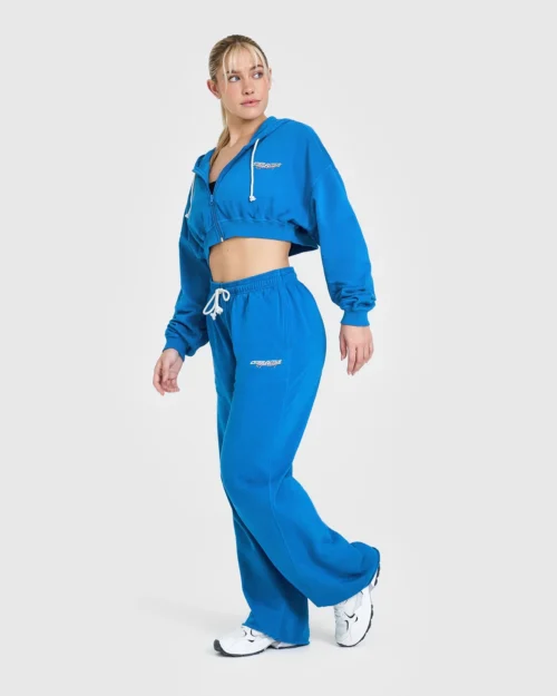 Raw lounge blue wide leg joggers