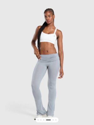 Foldover flared leggings