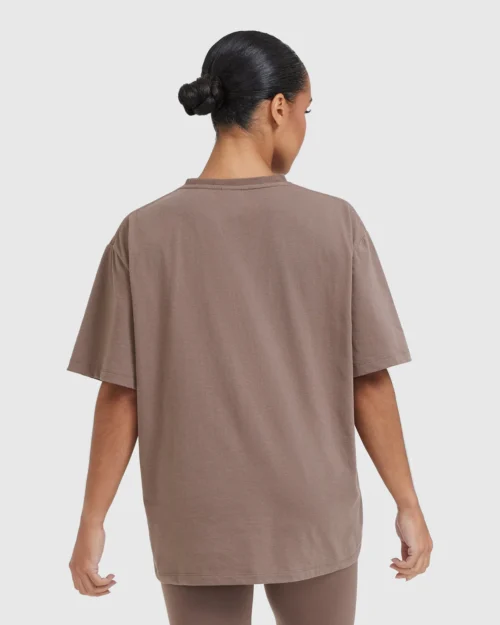 Classic light oversized brown t-shirt - Image 3