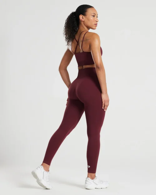 Power seamless Burgundy leggings - Image 4