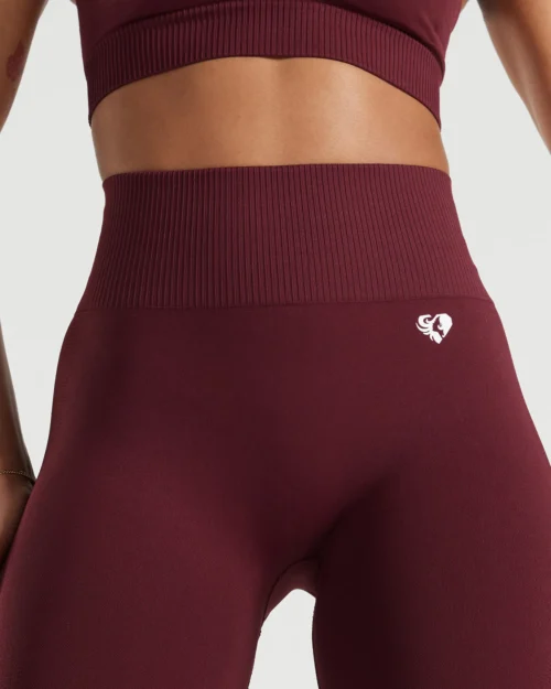 Power seamless Burgundy leggings - Image 3