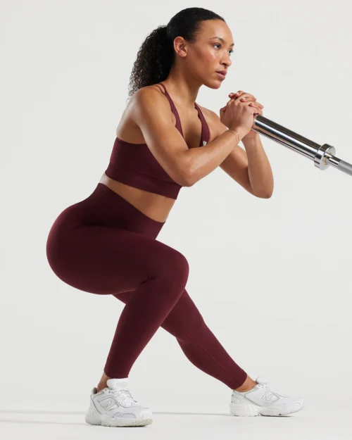 Power seamless Burgundy leggings - Image 2