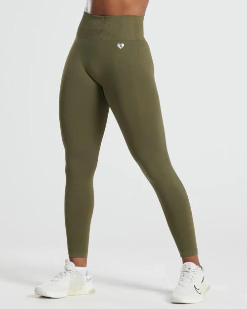 Power seamless khaki leggings - Image 3