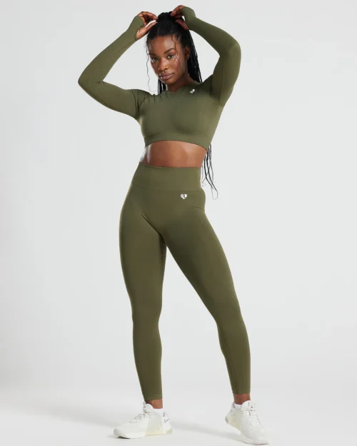 Power seamless khaki leggings