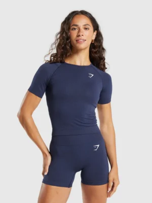 Vital Seamless navy Tight T-Shirt