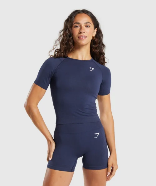 Vital Seamless navy Tight T-Shirt