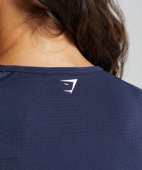 Vital Seamless navy Tight T-Shirt - Image 3