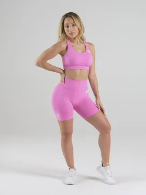 Power Seamless Pink Cycling Shorts