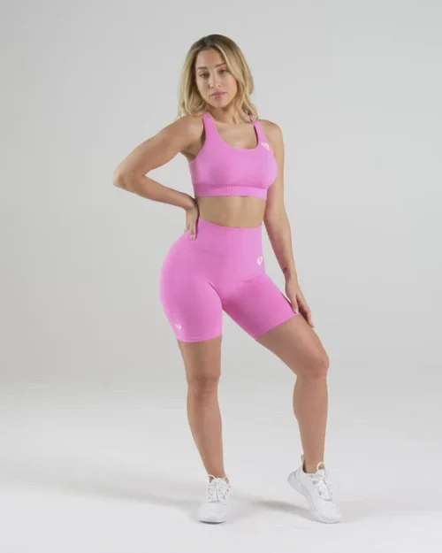 Power Seamless Pink Cycling Shorts