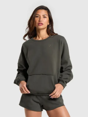 Fleece oversized sweatshirt