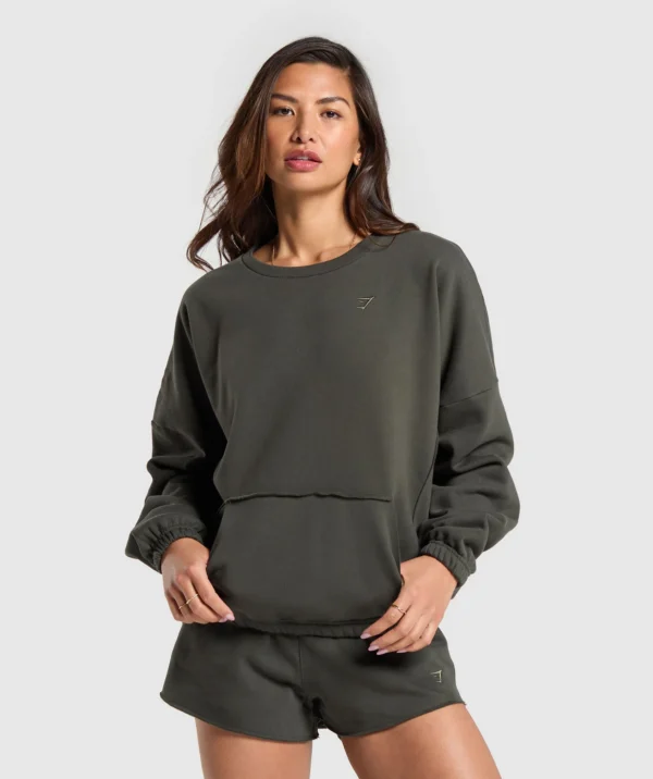 Fleece oversized sweatshirt