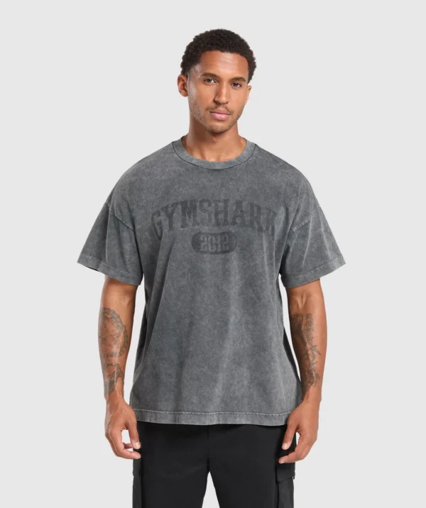 Collegiate shadow washed t-shirt