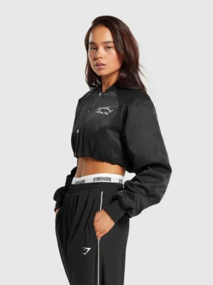 Cropped bomber jacket