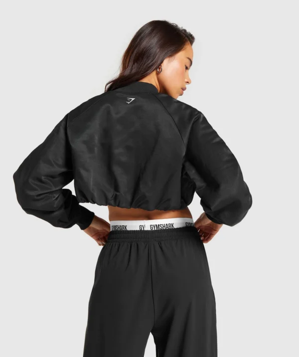 Cropped bomber jacket - Image 3