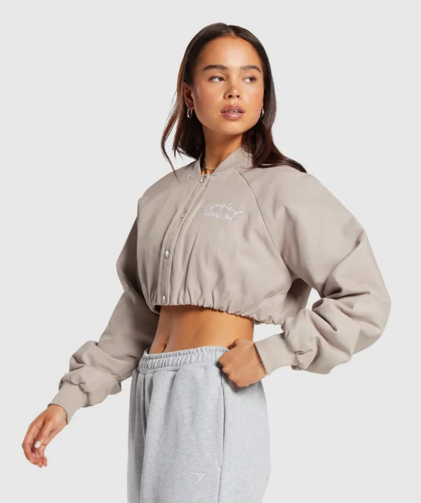 Cropped bomber jacket - Image 3