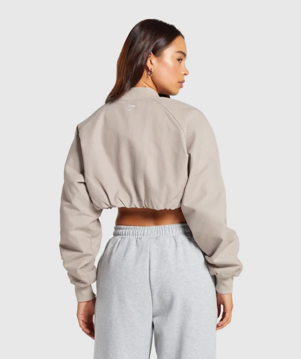 Cropped bomber jacket - Image 4