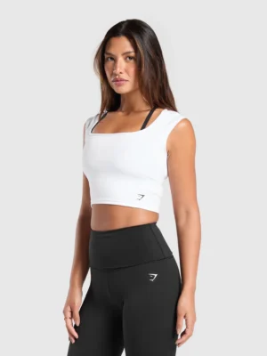 Everyday cap sleeve crop top