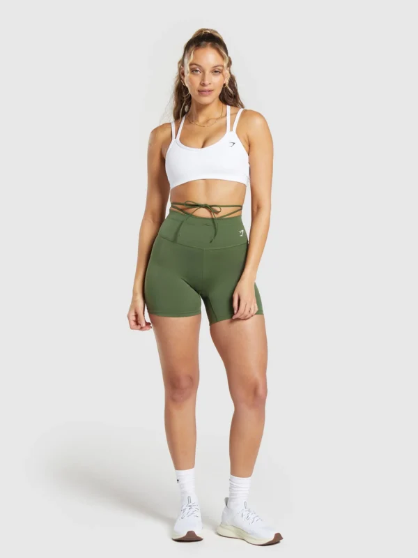 Ribbon tie waisted short