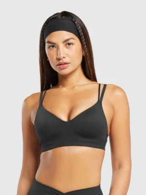 Strappy back sports bra