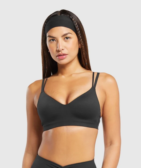 Strappy back sports bra