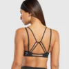 Strappy back sports bra - Image 2
