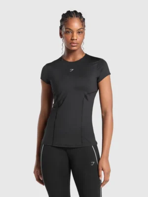 Running black T-shirt