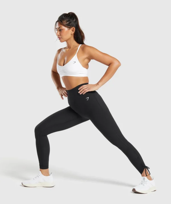Ribbon ankle leggings