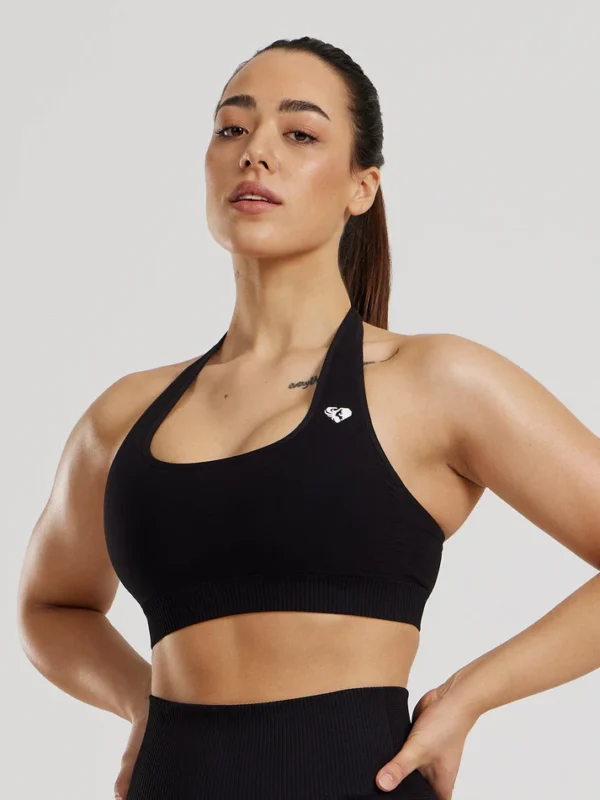Power Seamless Halter Neck Bra