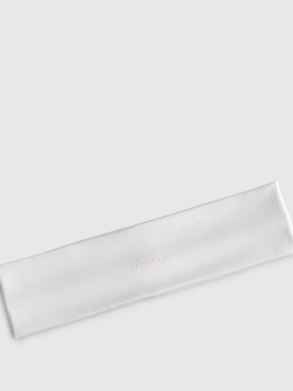 Straight white head band