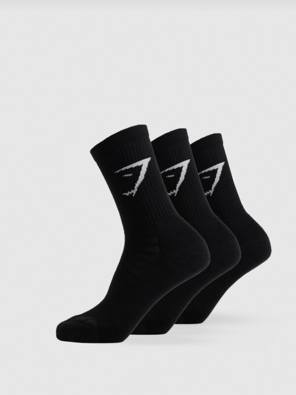 Black crew socks 2 pack